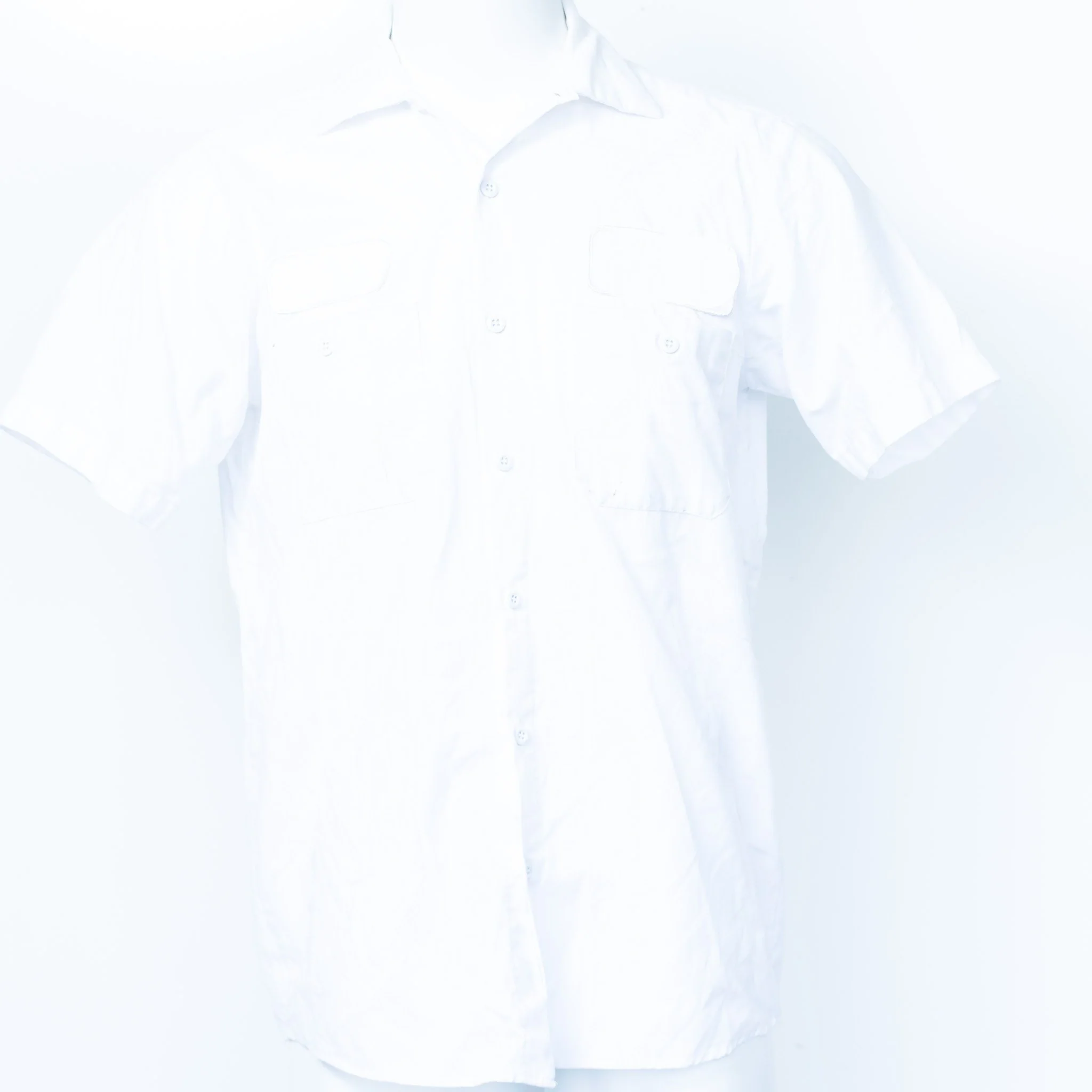 Used Standard Solid Color Work Shirt - Short Sleeve - Image 9